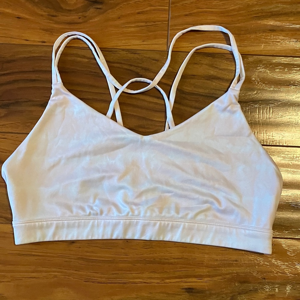 Old Navy Cream Color (with light pink)Strappy Sports Bra size L